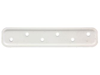 Flachverbinder, geprägt, zinkphosphatiert, weiß beschichtet, LxB 180x40mm Flachverbinder, geprägt, zinkphosphatiert, weiß beschichtet, LxB 180x40mm