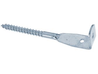 Flechtzaunhalter, Blattschrauben-Form, abgewinkelt, disp., L 160mm Flechtzaunhalter, Blattschrauben-Form, abgewinkelt, disp., L 160mm