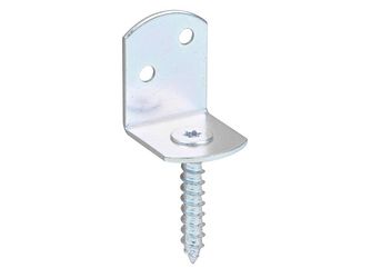 Flechtzaunhalter, L-Form, galvanisch gelb verzinkt Flechtzaunhalter, L-Form, galvanisch gelb verzinkt