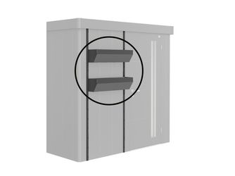 FloraBoard zu Gerätehaus Neo dunkelgrau- metallic 840x240x2050mm