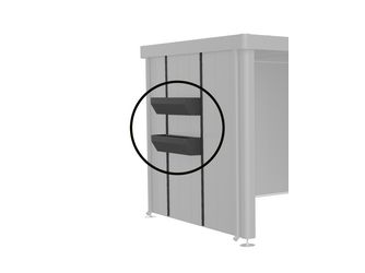 FloraBoard zu Seitendach Gerätehaus Neo dunkelgrau- metallic 841x39x1972mm