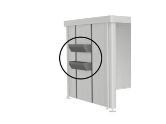 FloraBoard zu Seitendach Gerätehaus Neo quarzgrau- metallic 841x39x1972mm