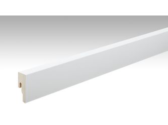 Folien-ummantelte Profile Fußleiste Profil 8 PK 2380x50x18mm 2266 Weiß DF (RAL 9016)