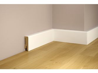 Folienleisten SL-5016 RAL9016 Weiss Fichtenholz foliert 2500x50x16mm Folienleisten SL-5016 RAL9016 Weiss Fichtenholz foliert 2500x50x16mm