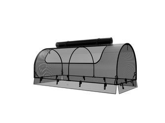Frühbeet Aufsatz Netz 69,40x149,90x62cm Schwarz