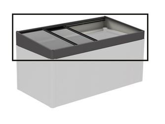 Frühbeetaufsatz HochBeet 2x1 dunkelgrau- metallic 2000x1010x230mm