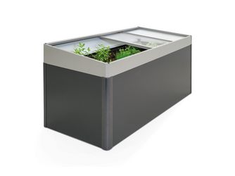 Frühbeetaufsatz HochBeet 2x1 quarzgrau- metallic 2000x1010x230mm