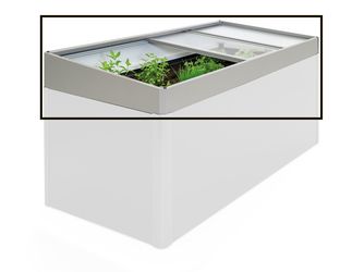 Frühbeetaufsatz HochBeet 2x1 quarzgrau- metallic 2000x1010x230mm