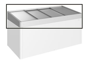 Frühbeetaufsatz HochBeet 2x1 silber- metallic 2000x1010x230mm