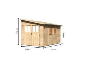 Fußboden für Sockelmaß 2,34m x 3,52m SET naturbelassen