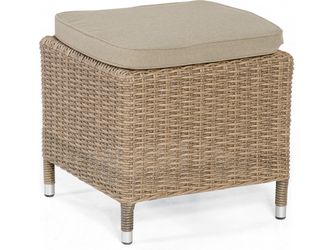 Fußhocker Solares PE Kunststoffgefl rustic-stream Aluminiumgestell 1 Sitzer