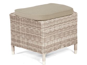 Fußhocker Solares PE Kunststoffgefl white-coral Aluminiumgestell 1 Sitzer