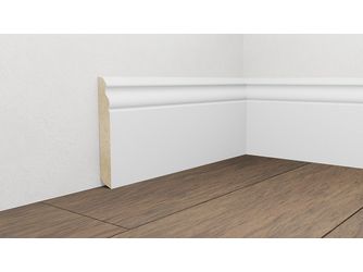 Fußleiste 120, Berliner Profil 5911 Weiß foliert 2200x18x120mm