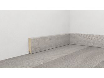 Fußleiste 60, Profil 6055 222 - Erle Fuerteventura / Eiche Stahlgrau 2200x15x60mm Fußleiste 60, Profil 6055 222 - Erle Fuerteventura / Eiche Stahlgrau 2200x15x60mm