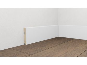 Fußleiste 80, Profil 6201 Weiß foliert (kubisch) 2200x15x80mm