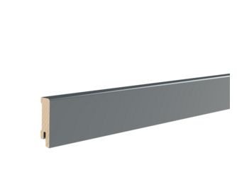 Fußleiste Anthrazitgrau 16x58x2400mm Massiv, Endbehandelt, gerade, PEFC, Clip