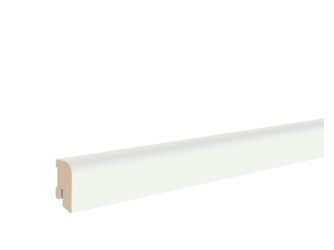 Fußleiste Deckweiß 20x42x2400mm Massiv, abgerundet, PEFC, Clip