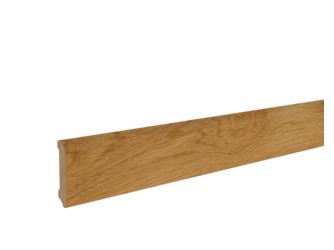 Fußleiste Eiche 10x58x2400mm Massiv, Endbehandelt, abgerundet
