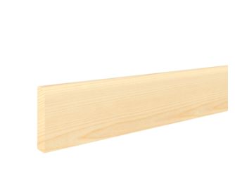 Fußleiste Fichte astig 12x70x4200 us/sf Massiv, abgerundet