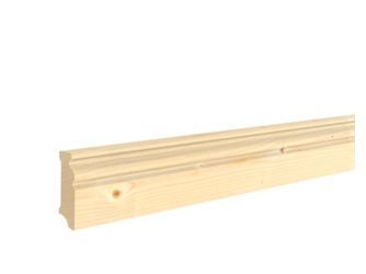 Fußleiste Fichte profil. 18x58x2400mm astig, massiv, roh