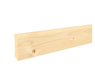 Fußleiste Fichte rund 12x58x2400mm astig, massiv, roh