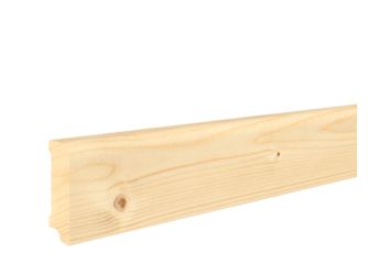 Fußleiste Fichte rund 18x57x2400mm astig, massiv, roh