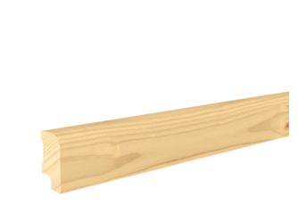 Fußleiste Fichte rund 20x42x2400mm astig, massiv, farblos endbehandelt