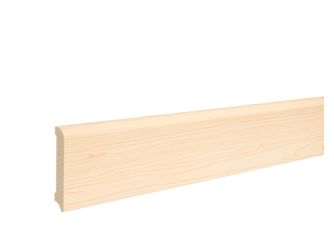 Fußleiste Kiefer astrein roh 12x70x2400 Massiv, Roh, abgerundet
