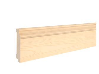 Fußleiste Kiefer profil. 18x94x2400mm astrein, massiv, farblos endbehandelt