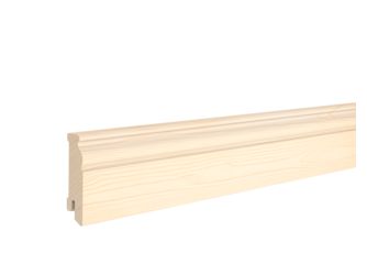 Fußleiste Kiefer profil. roh 18x68x2400 Massiv, Roh, profiliert, PEFC, Clip