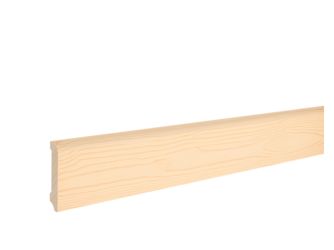 Fußleiste Kiefer rund 10x58x2400mm astrein, massiv, farblos endbehandelt