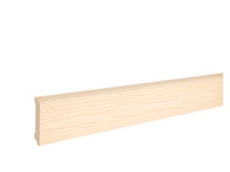 Fußleiste Kiefer rund 10x58x2400mm astrein, massiv, roh