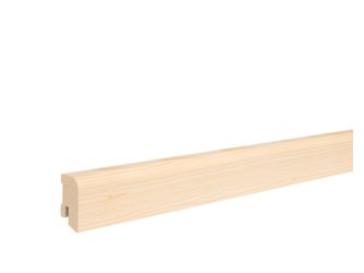 Fußleiste Kiefer rund 20x42x2400mm astrein, massiv, roh, Clipnut