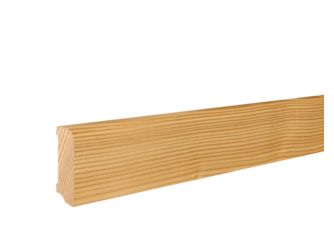 Fußleiste Lärche rund 20x58x2400mm astig, massiv, farblos endbehandelt