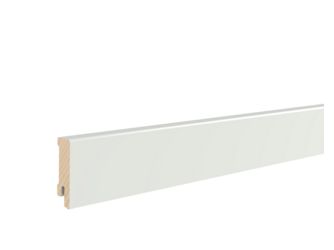 Fußleiste Lichtgrau 16x58x2400mm Massiv, Endbehandelt, gerade, PEFC, Clip