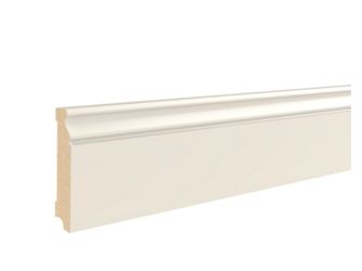 Fußleiste MDF gerade weiß grund., 240cm 18,0/ 94,0 mm