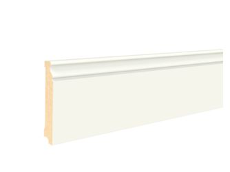 Fußleiste MDF weiss 18x118x2400mm profiliert, endbehandelt