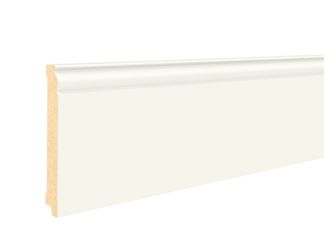Fußleiste MDF weiss 18x145x2400mm profiliert, endbehandelt
