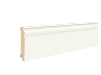 Fußleiste MDF weiss 18x94x2400mm profiliert, endbehandelt, Clip, PEFC
