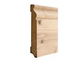 Fußleiste Massivholz Fichte astig unbehandelt profiliert