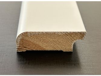 Fußleiste Massivholz astrein weiß deckend ähnlich RAL 9003 abgerundet