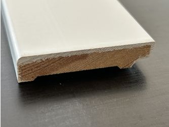 Fußleiste Massivholz astrein weiß deckend ähnlich RAL 9003 eckig/gerade