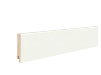 Fußleiste RAL 9003 Weiß 16x80x2400mm Massiv, Endbehandelt, gerade, PEFC, Clip