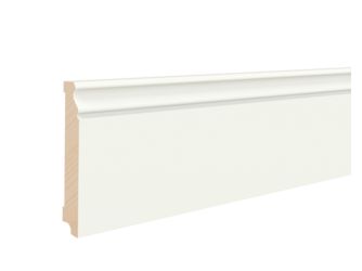 Fußleiste RAL 9003 Weiß 18x118x2400mm Massiv, Endbehandelt, profiliert