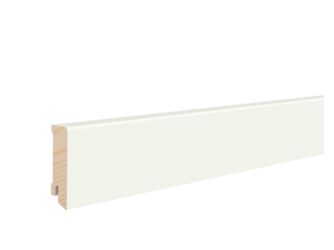 Fußleiste RAL 9003 Weiß 20x68x2400mm Massiv, Endbehandelt, gerade, PEFC, Clip