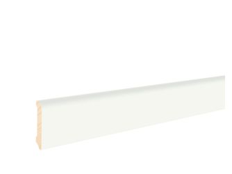 Fußleiste RAL 9016 10x58x2400mm Massiv, Endbehandelt, abgerundet