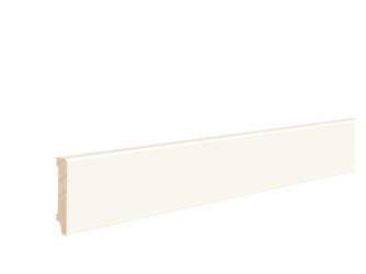 Fußleiste RAL 9016 12x58x2400mm Massiv, Endbehandelt, gerade