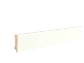 Fußleiste RAL 9016 16x58x2400mm, m.Clip Massiv, Endbehandelt, gerade, PEFC