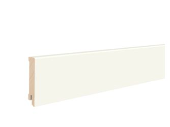 Fußleiste RAL 9016 16x80x2400mm, m.Clip Massiv, Endbehandelt, gerade, PEFC