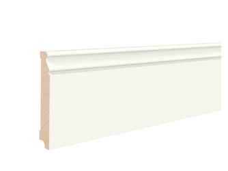 Fußleiste RAL 9016 18x118x2400mm Massiv, Endbehandelt, profiliert